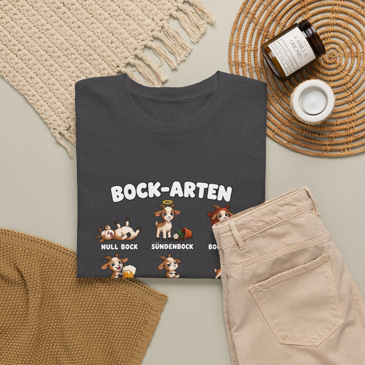 Baumwolle T-Shirt Unisex - Bock-Arten