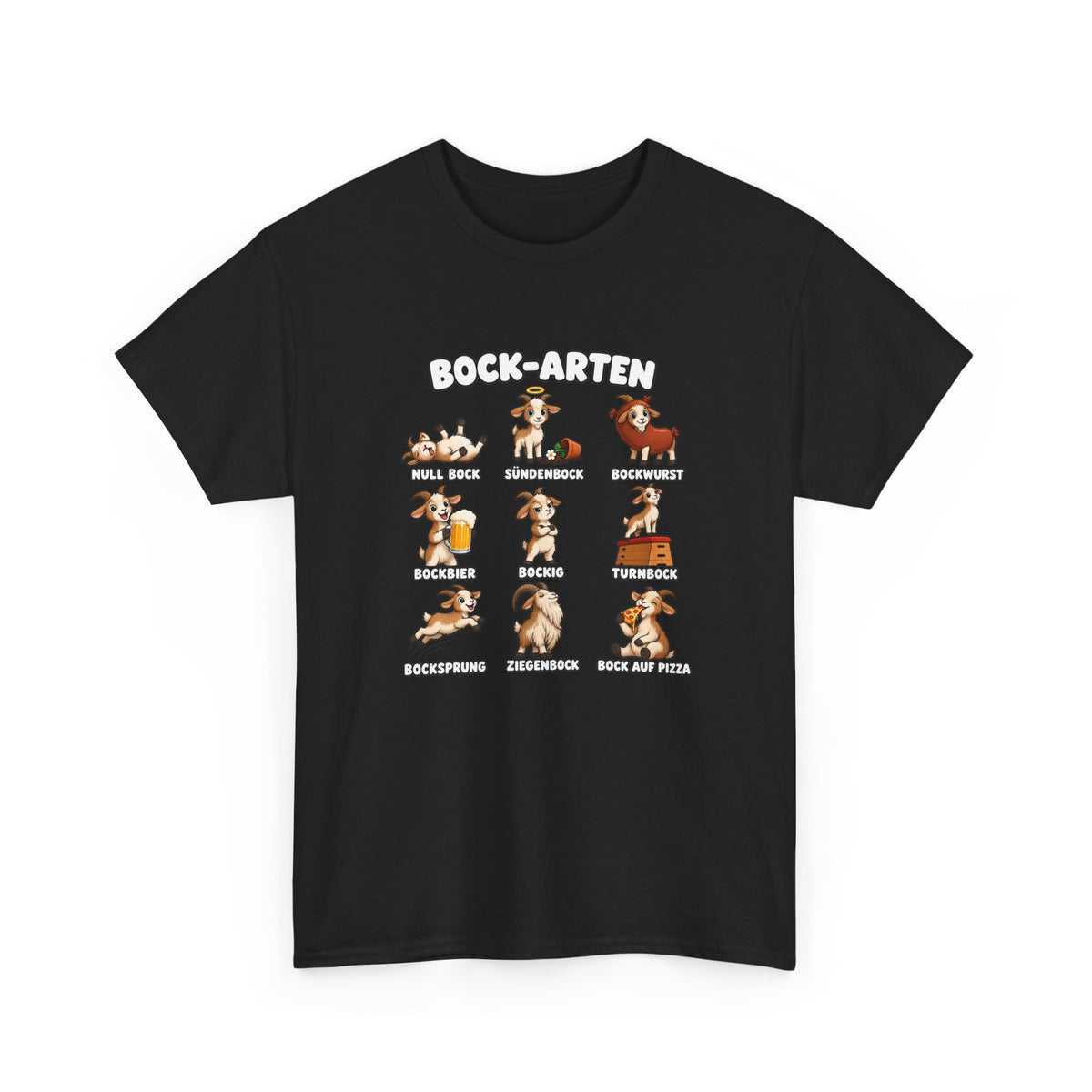 Baumwolle T-Shirt Unisex - Bock-Arten