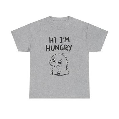 Cotton T-shirt Unisex - Hi I'm hungry