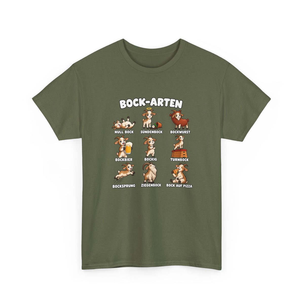 Baumwolle T-Shirt Unisex - Bock-Arten