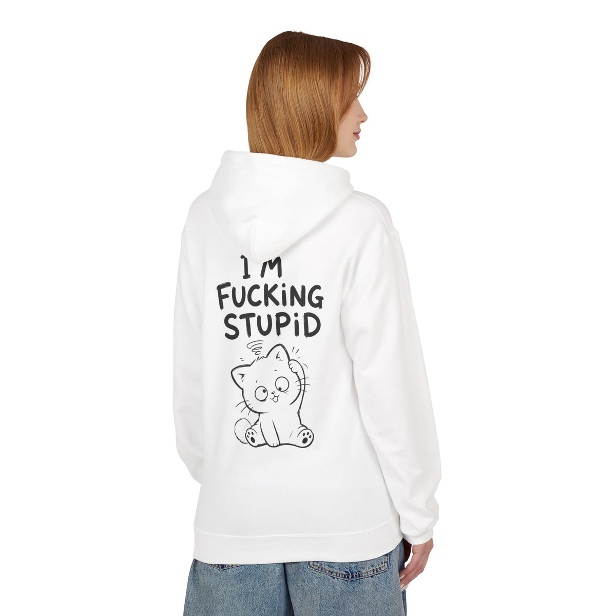 Softstyle Fleece Hoodie Unisex - I'm effing stupid