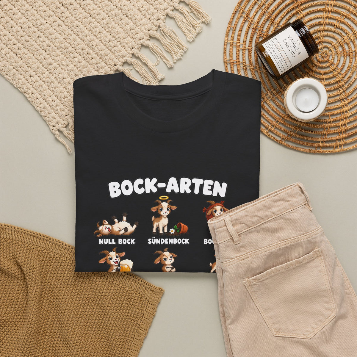 Baumwolle T-Shirt Unisex - Bock-Arten