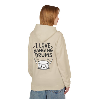 Softstyle Fleece Hoodie Unisex - I love banging drums