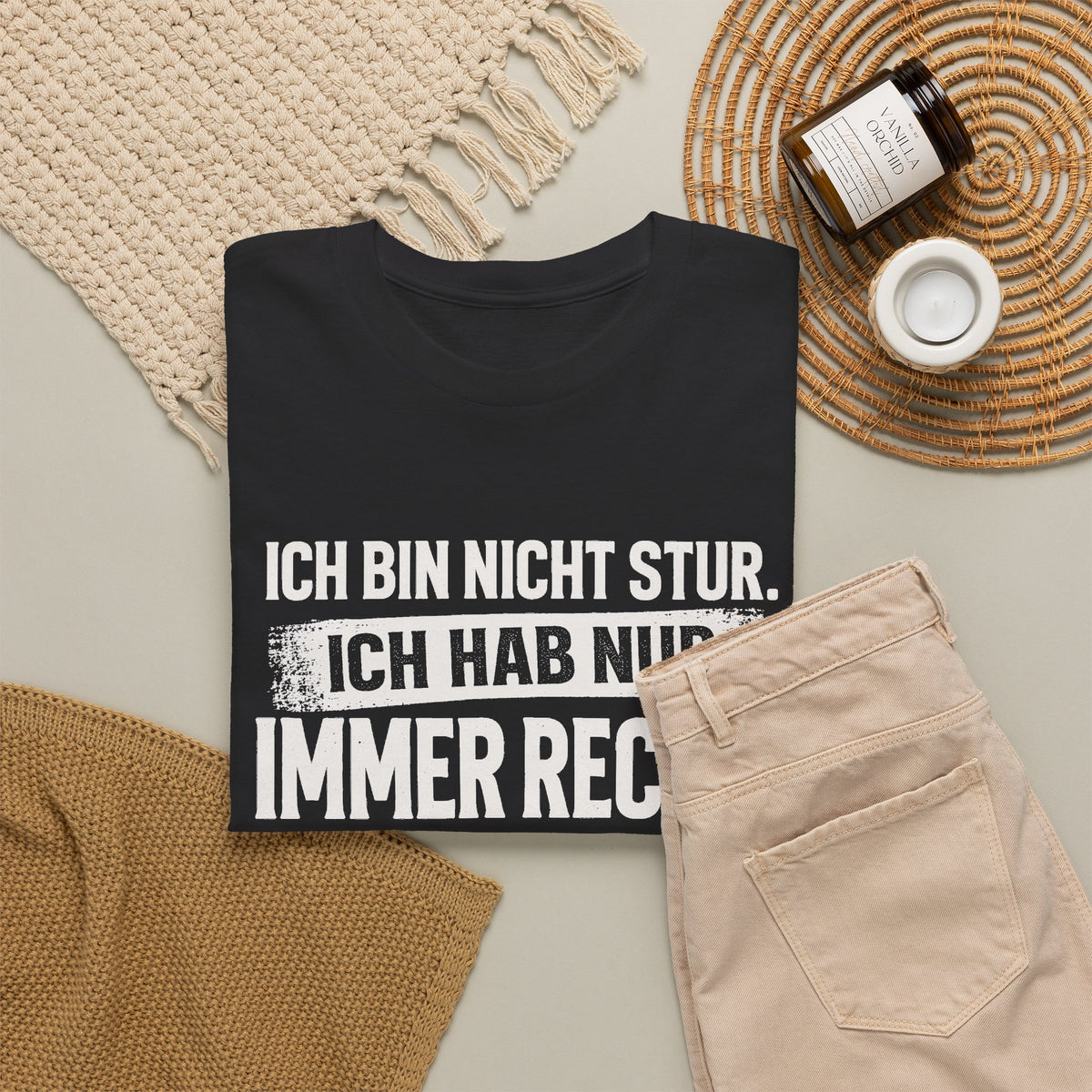 Baumwolle T-Shirt Unisex - Ich bin nicht stur