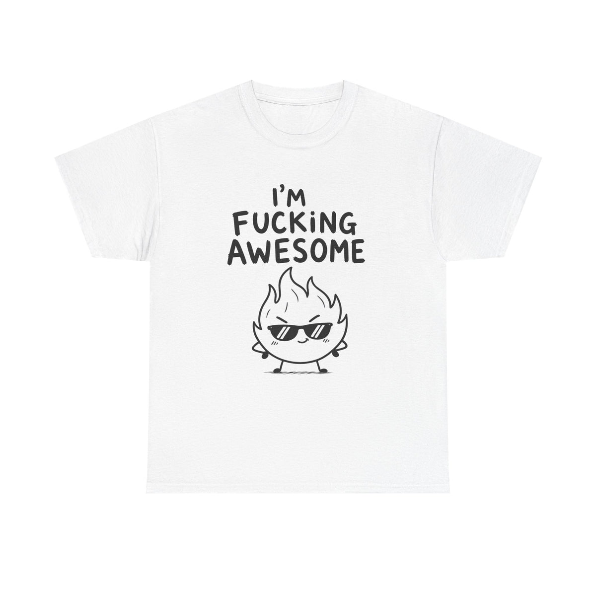 Baumwolle T-Shirt Unisex  - I'm fucking awesome