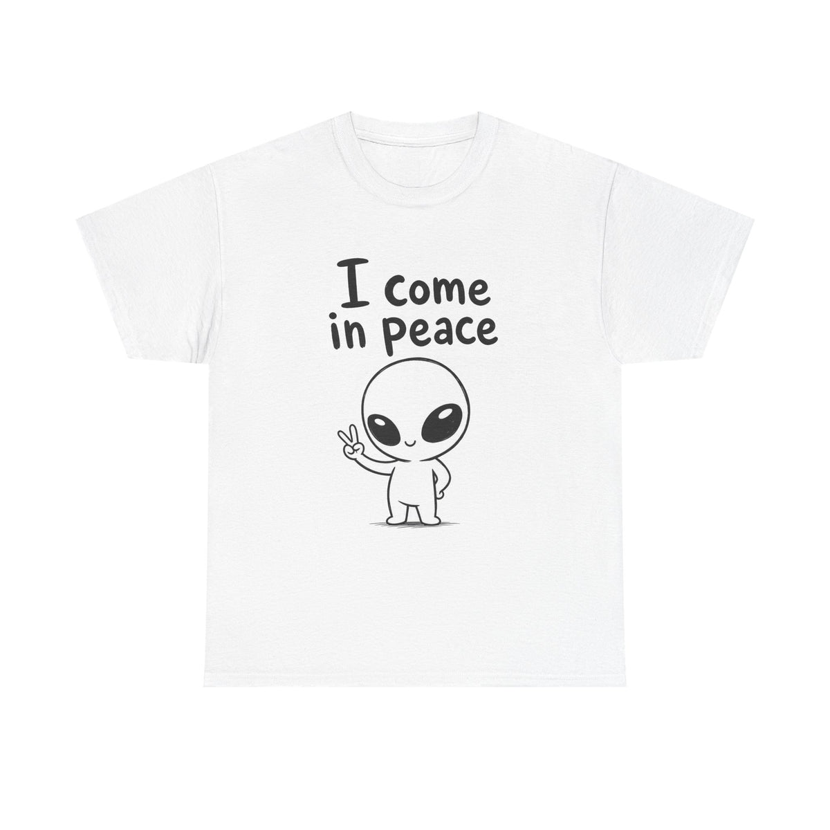 Baumwolle T-Shirt Unisex  - I come in peace