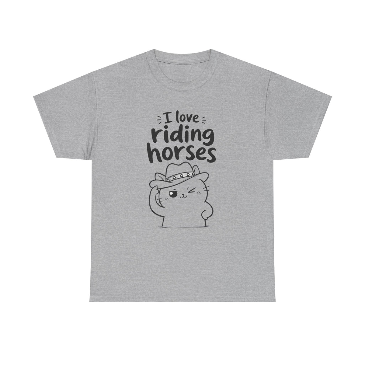 Cotton T-Shirt Unisex - I love riding horses