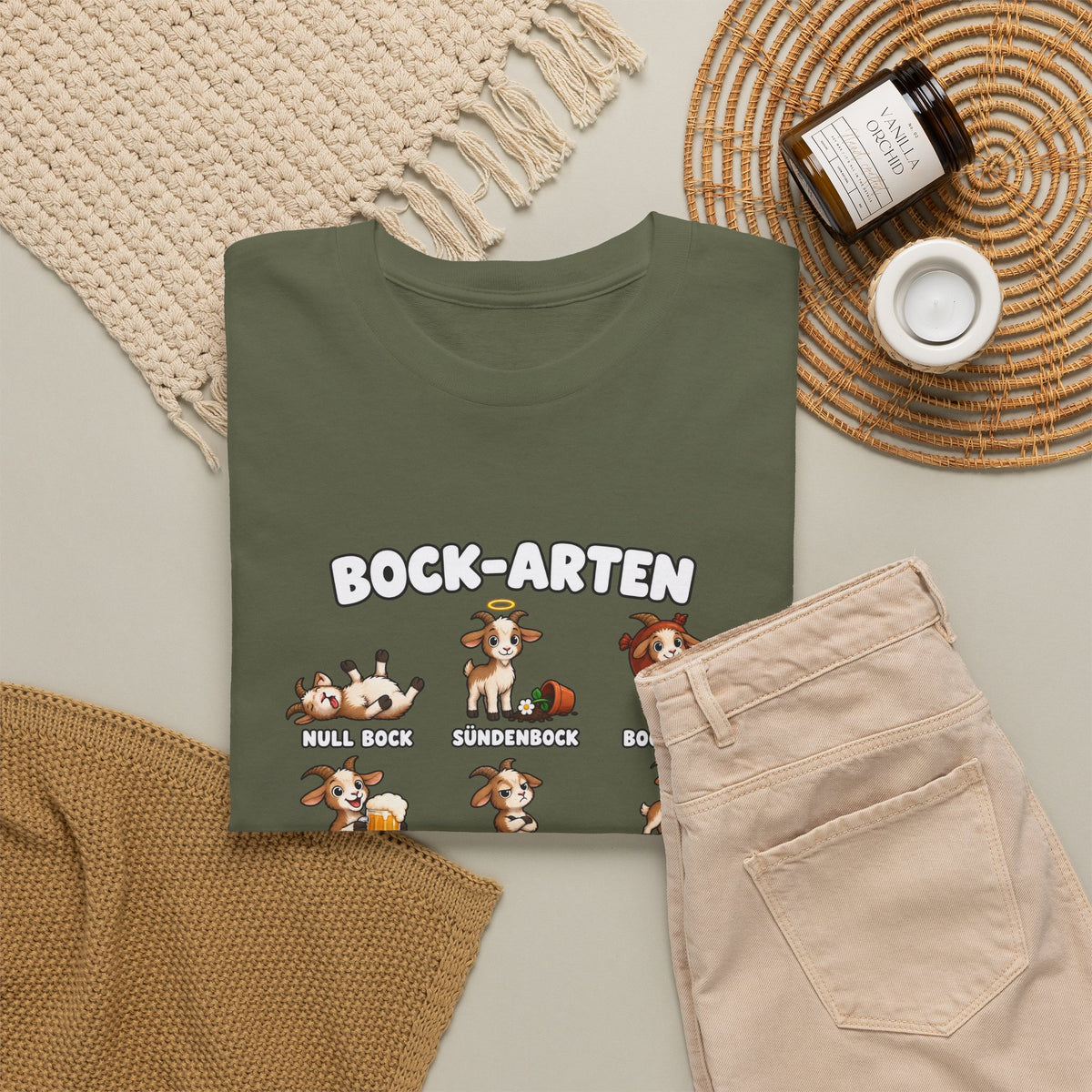 Baumwolle T-Shirt Unisex - Bock-Arten
