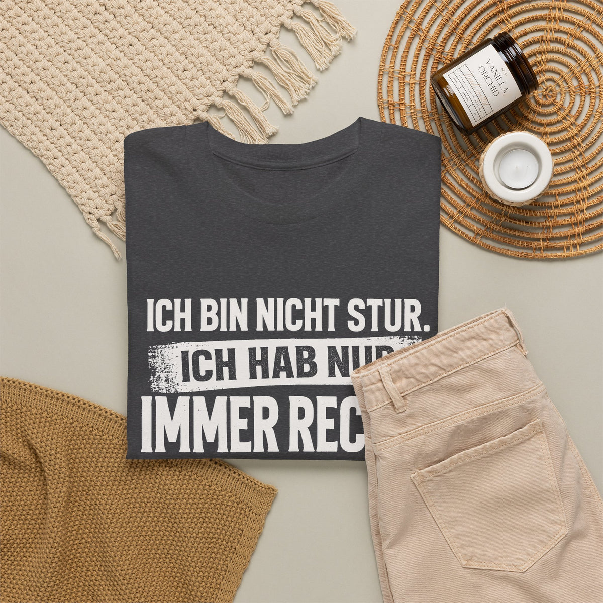 Baumwolle T-Shirt Unisex - Ich bin nicht stur