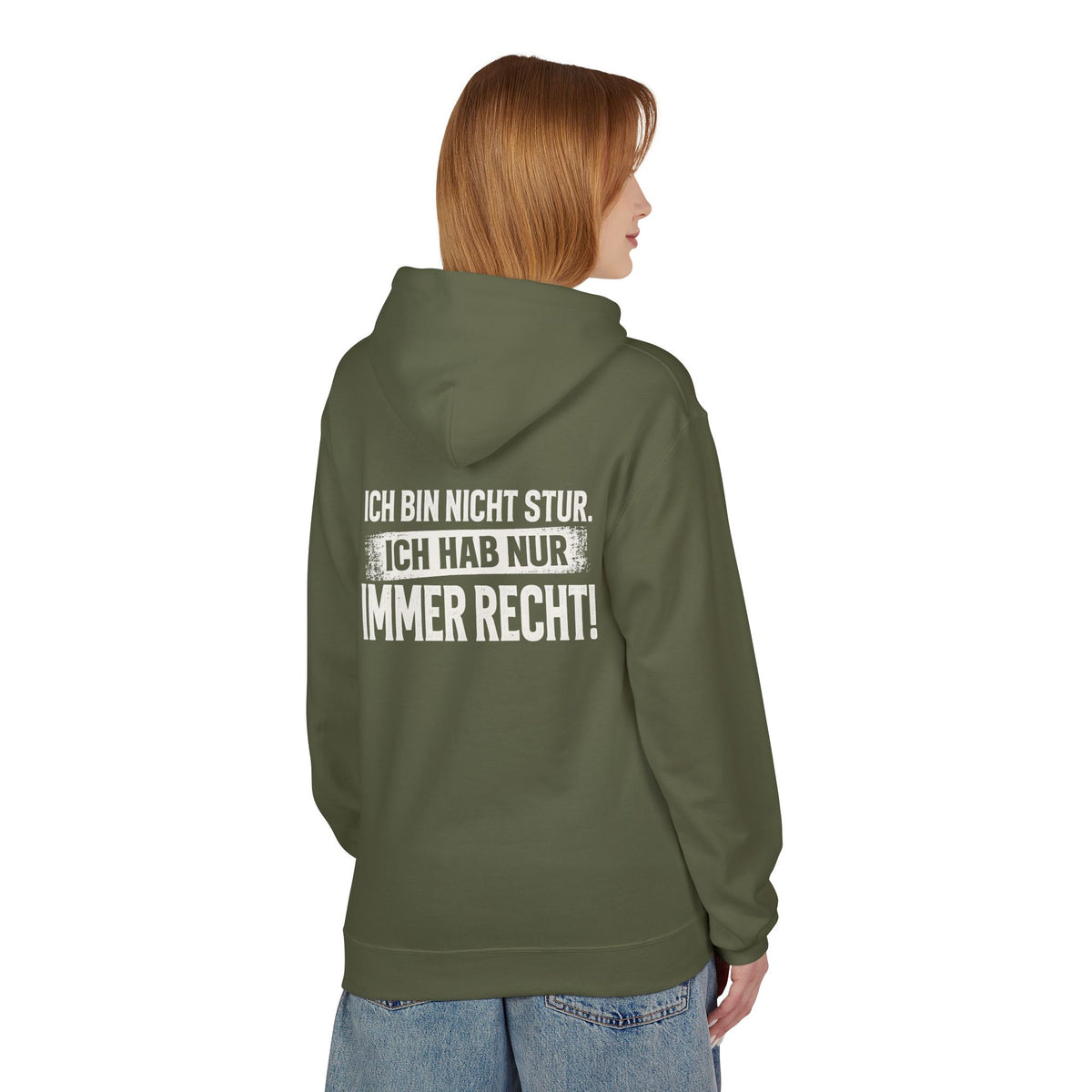 Softstyle Fleece Hoodie Unisex - Ich bin nicht stur