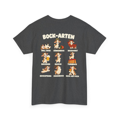 Baumwolle T-Shirt Unisex - Bock-Arten (backprint)