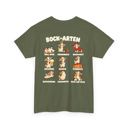 Baumwolle T-Shirt Unisex - Bock-Arten (backprint)