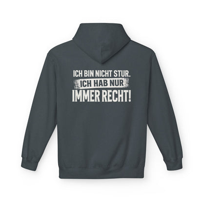 Softstyle Fleece Hoodie Unisex - Ich bin nicht stur