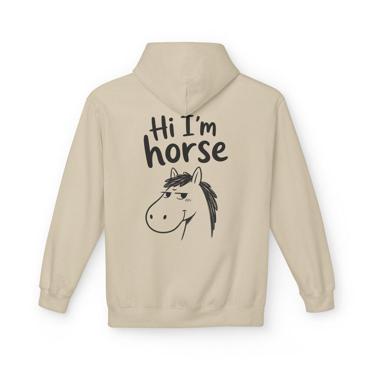 Softstyle Fleece Hoodie Unisex - Hi I'm horse