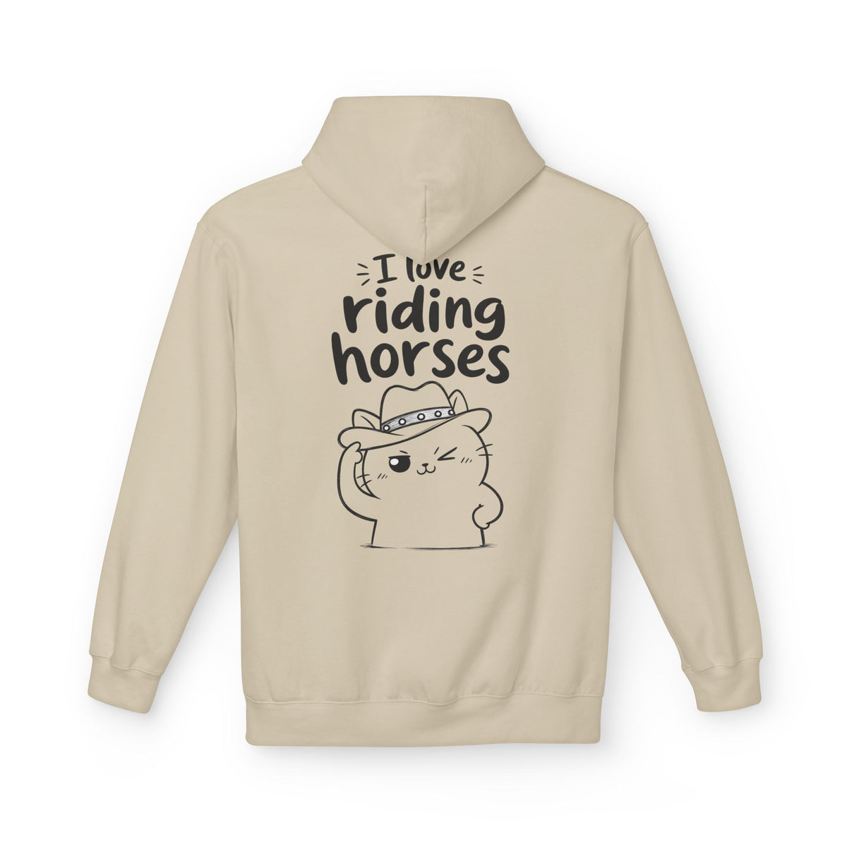 Softstyle Fleece Hoodie Unisex - I love riding horses