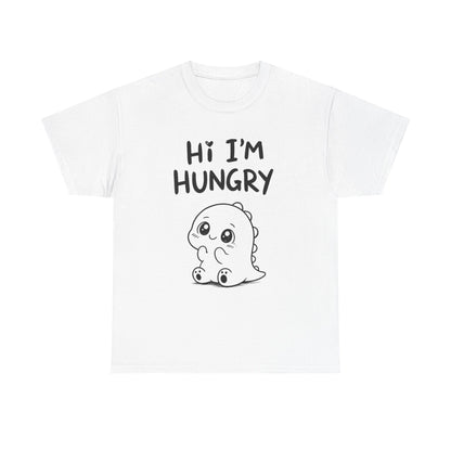 Cotton T-shirt Unisex - Hi I'm hungry
