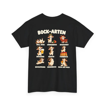 Baumwolle T-Shirt Unisex - Bock-Arten (backprint)