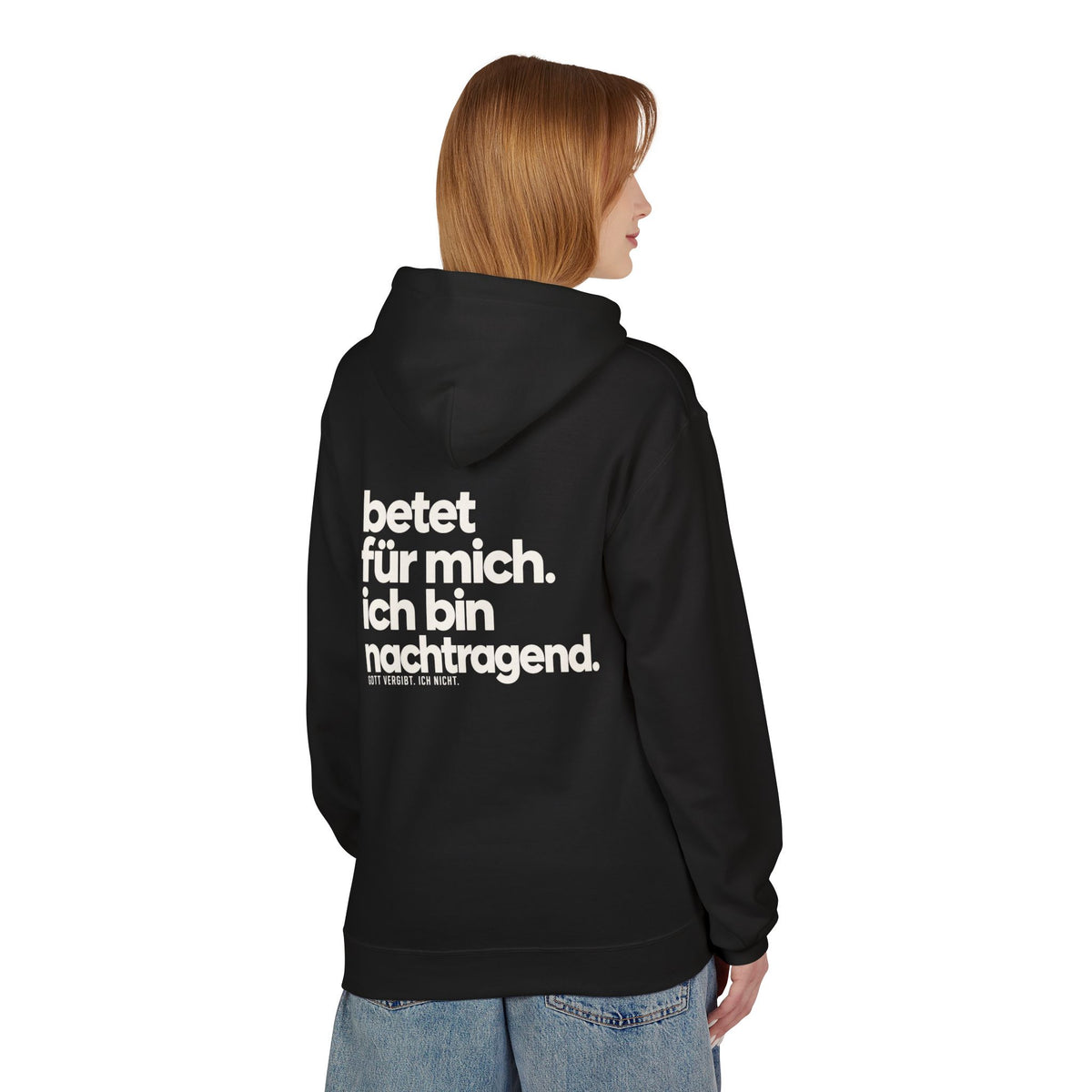 Softstyle Fleece Hoodie Unisex - Betet für mich, ich bin nachtragend