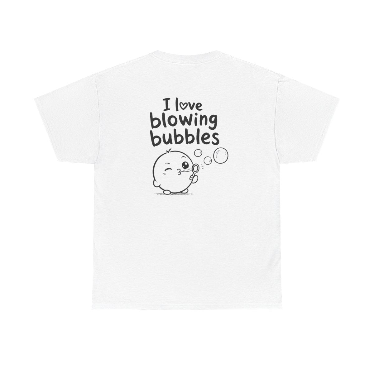 I love blowing bubbles – White