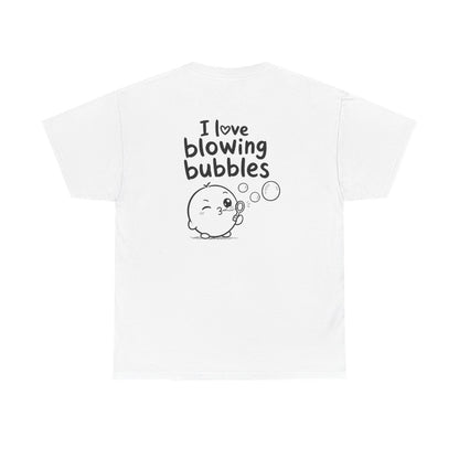 I love blowing bubbles – White
