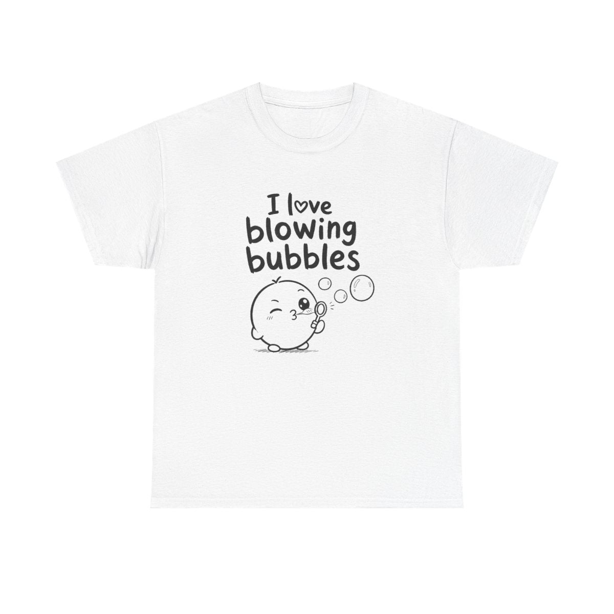 I love blowing bubbles – White
